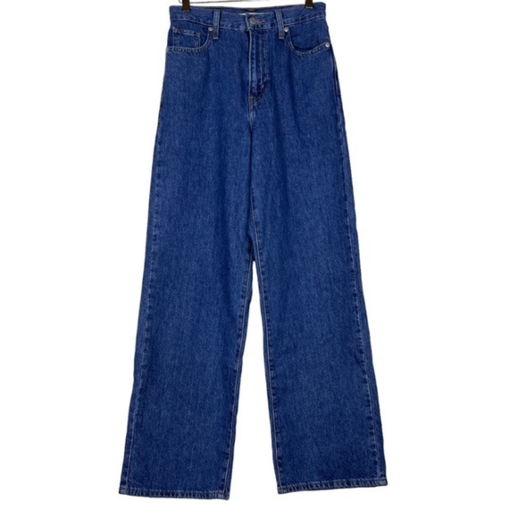 Free People x Levi’s High Waisted Straight Wide Leg Denim Jeans - Picture 3 of 8